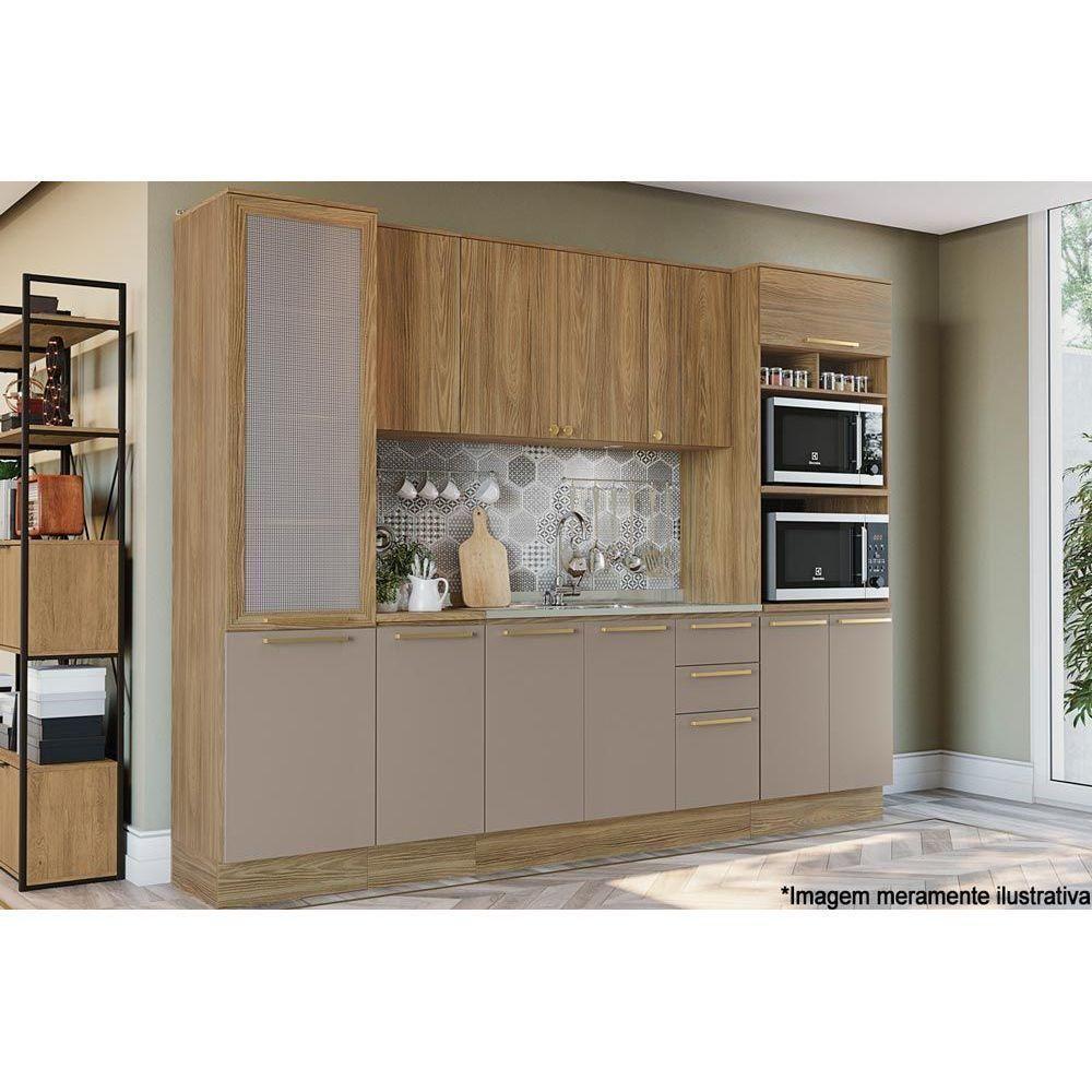 Armário Aéreo Cozinha Modulado Botanic M631 c/ 1 Porta Nogueira - Kappesberg - 2