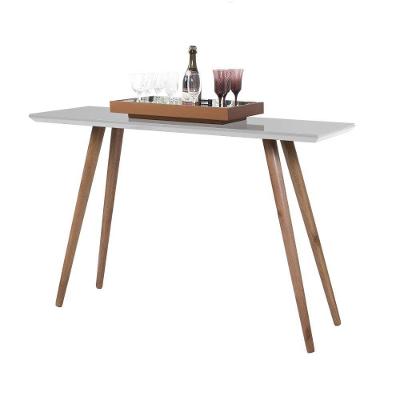 Aparador Madri Pé Palito Reto MDF 120cm Off White para Hall de Entrada Bisart Decor