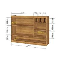 Armário Aéreo p/ Cozinha  Burguesa 2 Portas c/ Adega 120cm Freijó/Branco - Nesher - 5