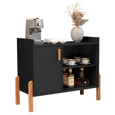 Aparador Luxor Armário Multiuso 2 Portas MDF MDP 79cm Preto SAL Movelaria