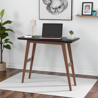 Aparador Estilo Retrô Vintage com Pés em Madeira Pinus MDF 92cm Preto