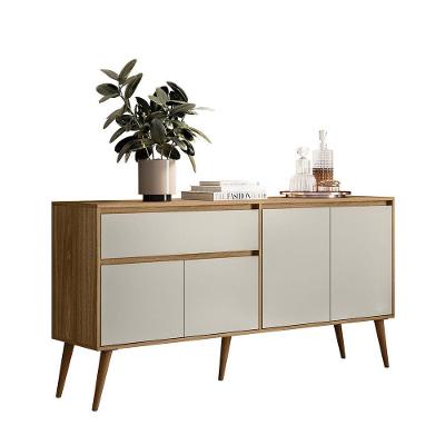 Aparador Buffet Bellagio Retrô 4 Portas 1 Gaveta 160cm Nature Off White