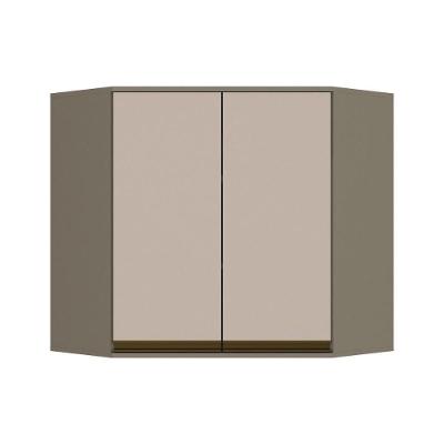 Armário Aéreo Cozinha Modulado  Canto Oblíquo Connect c/ 2 Portas Duna/Cristal - Henn