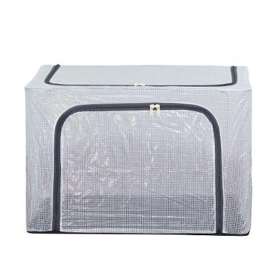 Caixa Organizadora Versátil Multiuso 66L Estrutura Resistente para Roupas e Objetos em Diversos