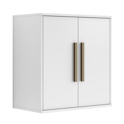 Armário Aéreo Lorena 607,5cm 2 Portas Giratórias Branco Kaiki Móveis