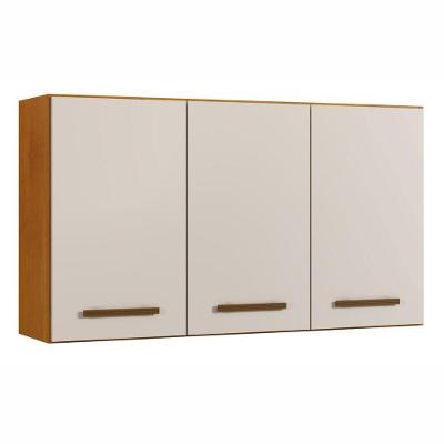 Armário Aéreo Etios 120cm 3 Portas MDP-MDP Nature-off Kaiki Móveis