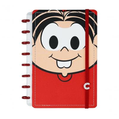 Caderno Inteligente SD Mônica Pequeno 80 Folhas com Capa Rígida e Discos Reposicionáveis Vermelho