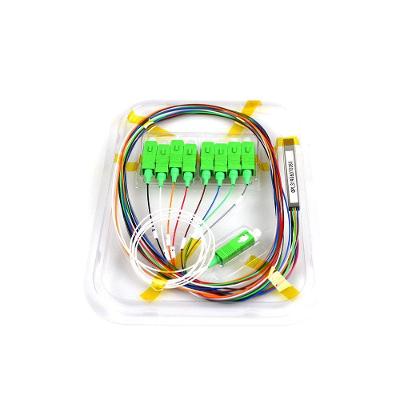 Cabo Óptico Splitter 1x8 OPF-PLC1X8-SC-APC G657A1 1m para Rede Fttx e CATV Evus