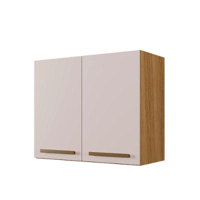 Armário Aéreo Cristal 70cm 2 Portas MDP MDF Cinamomo-off Arte Móveis