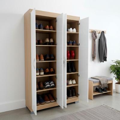 Armário Sapateira Multiuso DM-580 4 Portas 12 Prateleiras MDF-MDP Brancoriviera Ditália Móveis