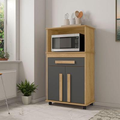 Armário Multiuso Toronto 2 Portas 1 Gaveta 74cm Cinamomo-grafite RV Móveis