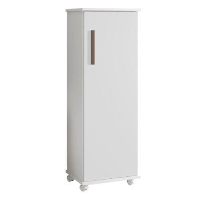 Armário Multiuso Olinda 1 Porta 4 Prateleiras MDF-MDP 45cm Branco Arte Móveis