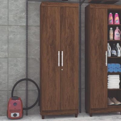 Armário Multiuso Line 2 Portas 5 Prateleiras MDP 60cm Imbuia Vila Rica