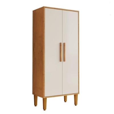 Armário Multiuso Natal 2 Portas com Gaveta em MDF 60cm Nature-off White Kaiki Móveis