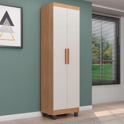 Armário Multiuso Lite Nature 2 Portas MDP 50cm Off White Móveis Leão