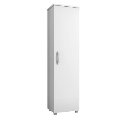 Armário Multiuso Jasmim 1 Porta 4 Prateleiras 40cm Branco Kaiki Móveis
