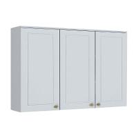 Armário Aéreo p/ Cozinha  Americana 3 Portas 120cm Branco - Henn - 1
