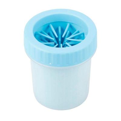 Copo Limpa Patinhas para Cachorro GXM Azul em Silicone e Plástico 11cm 0.16kg