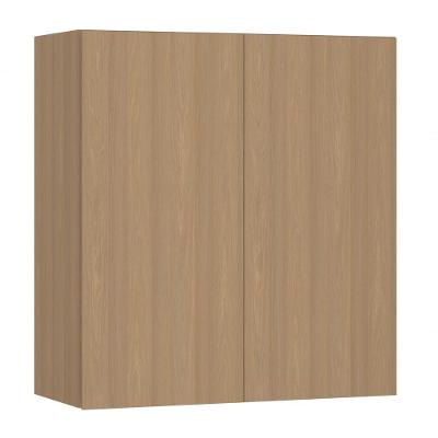 Armário Aéreo Slim 80cm 2 Portas MDP Amadeirado Luciane Móveis