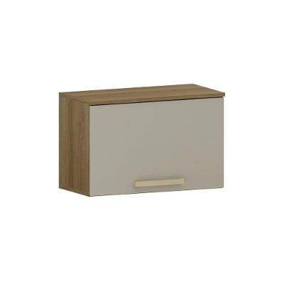 Armário Aéreo Basculante Isis 60cm 1 Porta em MDF Avelã PF e Mocca UV Luciane Móveis