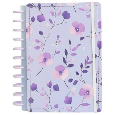 Caderno Universitário de Disco Caderno de Disco Violeta Grande g 80 Folhas Papel 90g Reposicionável