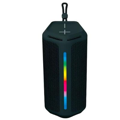 Caixa de Som Bluetooth Portátil MTS-6002 16W com Led Rgb Resistente à Água e Rádio Fm Usb Tf Card