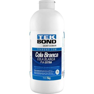 Cola Branca para Madeira Extra 1kg Aspecto Líquido Branco para Marcenaria Tekbond