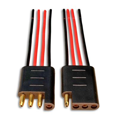 Chicote com Conector 4 Vias Technoise Cabo 1,5mm2 Alta Corrente Plug Anti Erro Pacote 10 Peças