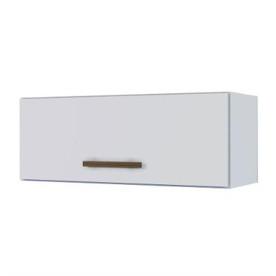 Armário Aéreo Atenas 75,5cm 1 Porta MDF Basculante Branco Kaiki Móveis