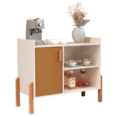 Aparador Luxor 2 Portas MDF-MDP 79cm Off White e Cedro SAL Movelaria