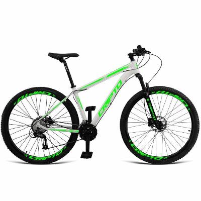 Bicicleta Aro 29 Alumínio 24 Marchas Freio Hidraulico Branco-verde Cripto Bikes