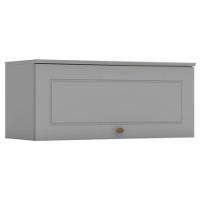 Armário Aéreo p/ Cozinha  Americana 1 Porta Basculante 80cm Cinza - Henn - 1