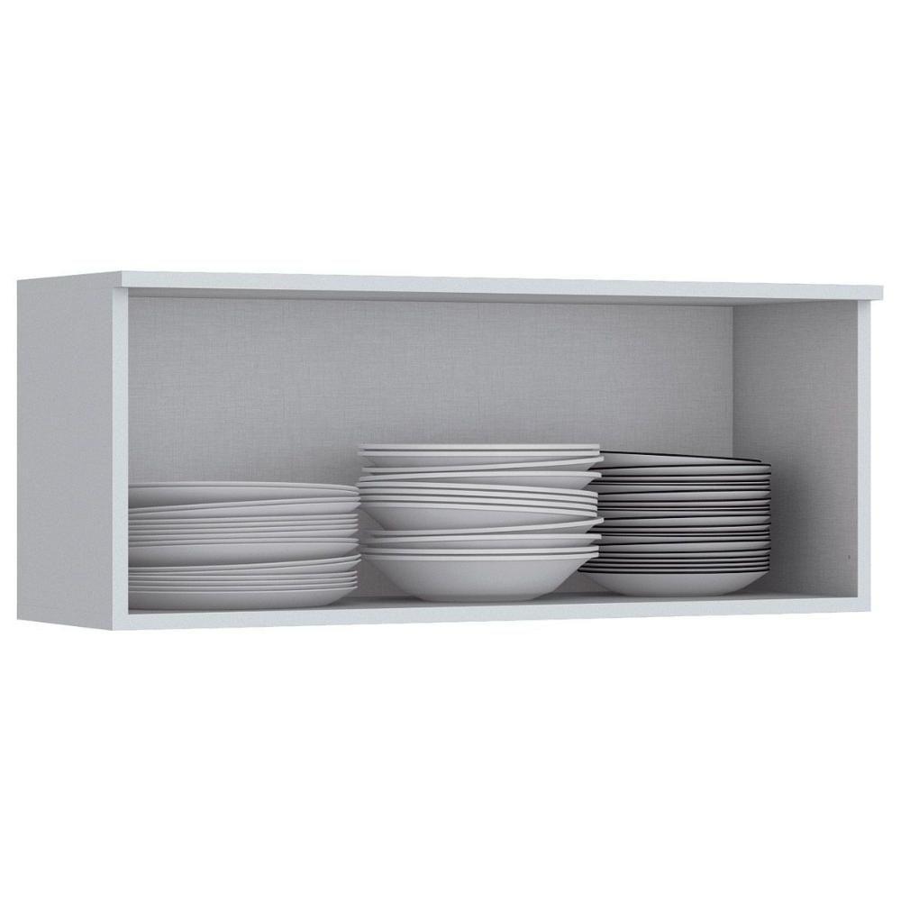 Armário Aéreo p/ Cozinha Americana 1 Porta Basculante 80cm Branco - Henn - 5