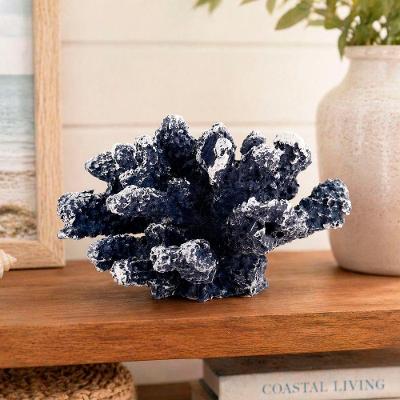 Coral Decorativo Artificial para Ambientes com Estilo Náutico Praia e Oceano Azul Escuro