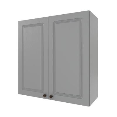 Armário de Cozinha Aéreo Armário Duplo 80cm 2 Portas MDF Bater Titânico Fosco Titânio Indékes