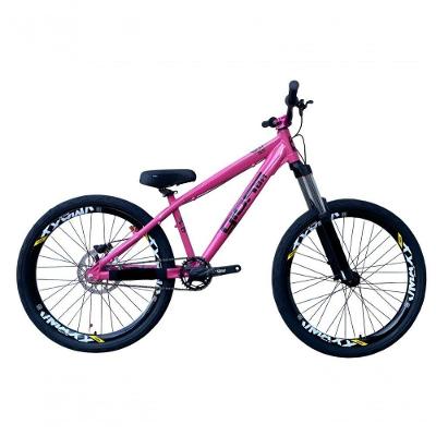 Bicicleta Freeride Wheeling Aro 26 Quadro Alumínio 1 Marcha Rosa Gios