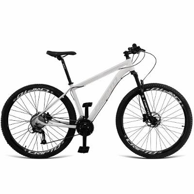 Bicicleta Aro 29 Cripto 24v Acera Mountain Bike Alumínio 24 Marchas Branco Prata Cripto Bikes