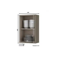 Armário Aéreo p/ Cozinha Connect c/ 1 Porta 40cm Duna/Cristal - Henn - 4