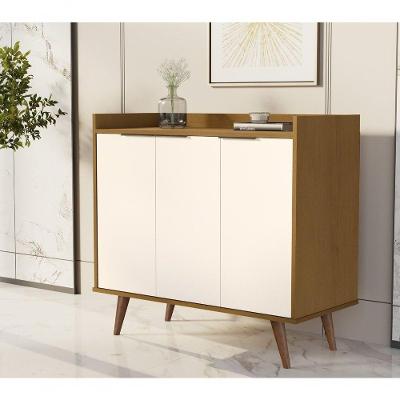 Buffet Jb 4112 Luxo Nature-perola 3 Portas 90cm para Sala de Estar Jb Móveis