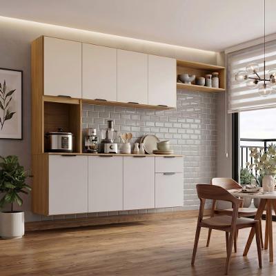 Cozinha Compacta Aura 8 Portas 1 Gaveta Cinamomo Off White Mobilihouse