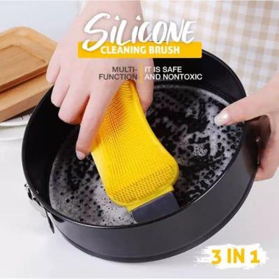 Esponja de Silicone para Louça 3 em 1 Antibacteriana para Panelas e Utensílios GXM