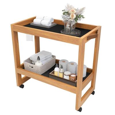 Carrinho Bar e Multiuso Orfeu em MDP-MDF 65cm Preto Sal Movelaria