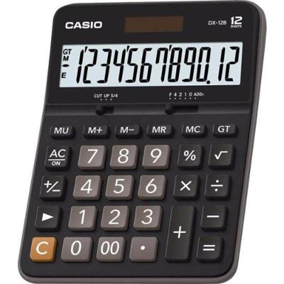 Calculadora de Mesa Casio Dx-12b 12 Dígitos com Visor Lcd e Teclado Ergonômico Preto