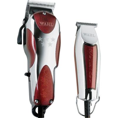 Kit de Máquina de Corte e Acabamento Wahl Magic Clip e Detailer para Uso Profissional 110V