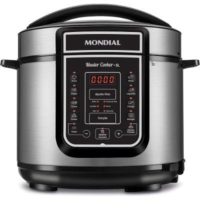 Panela de Pressão Elétrica Digital Mondial PE-38 5L 900W Preto-inox 110V