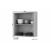 Armário Aéreo P/ Cozinha Connect 1 Porta 60cm Duna/cristal - Henn - 3