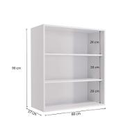 Armário Aéreo Cozinha Modulado  Maxxi G764 c/ 2 Portas Nogal - Kappesberg - 4