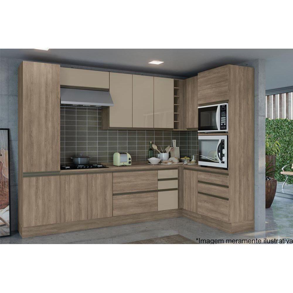 Armário Aéreo p/ Cozinha Canto Maxxi G768 c/ 1 Porta 98cm Nogal - Kappesberg - 2