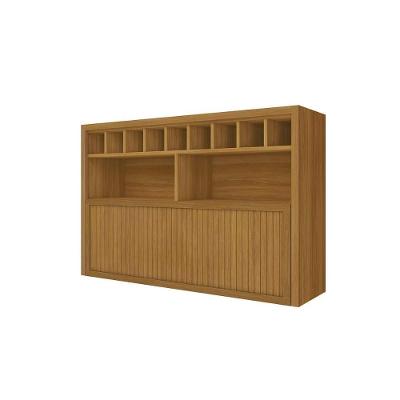 Armário Aéreo p/ Cozinha Imperatriz 1 Porta c/ Adega 120cm Freijó - Nesher