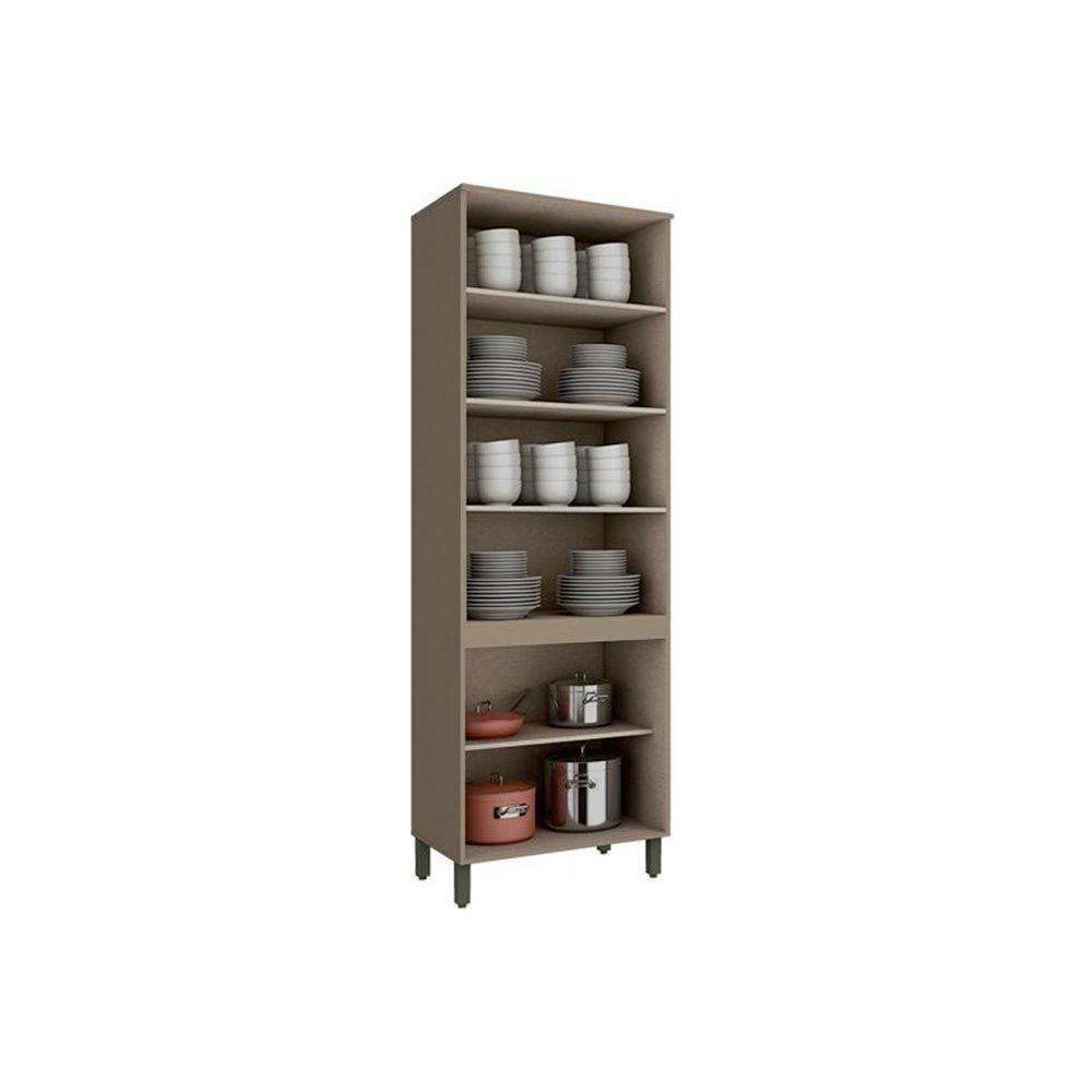 Cristaleira de Cozinha Connect c/ 4 Portas (2 c/ Vidro) 71,5cm Duna/Cristal - Henn - 4